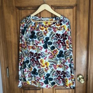 The Loft printed blouse, ruffle detail